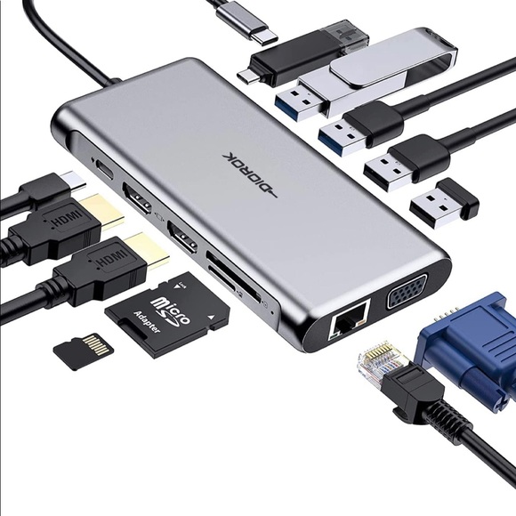 DIOROK USB C Hub Multiport Adapter